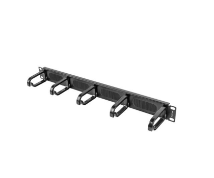 Akcesorium do szafy RACK Lanberg Organizer kabli Typ B 19" 1U szczotkowy (czarny)